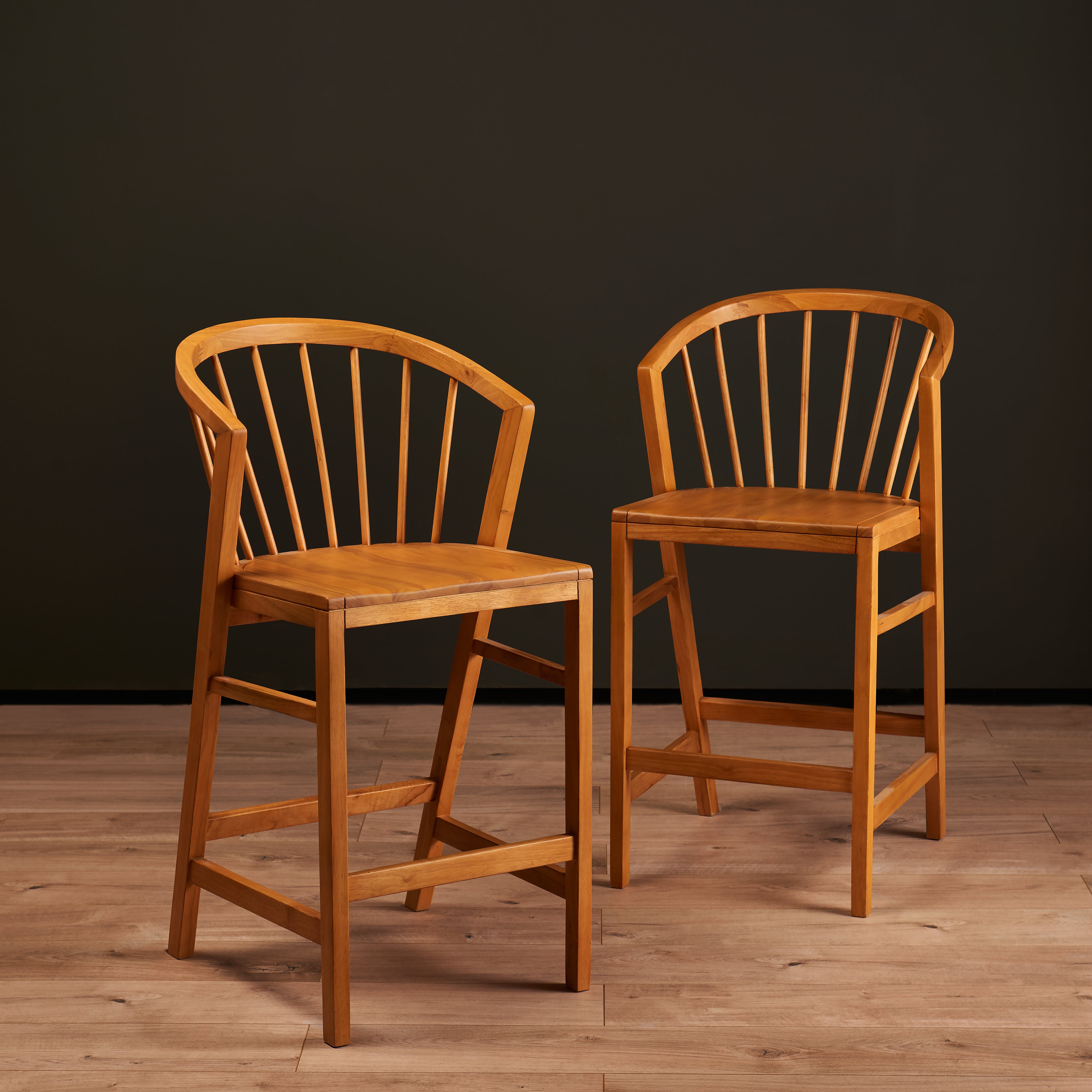 Vintage oak table stools best sale