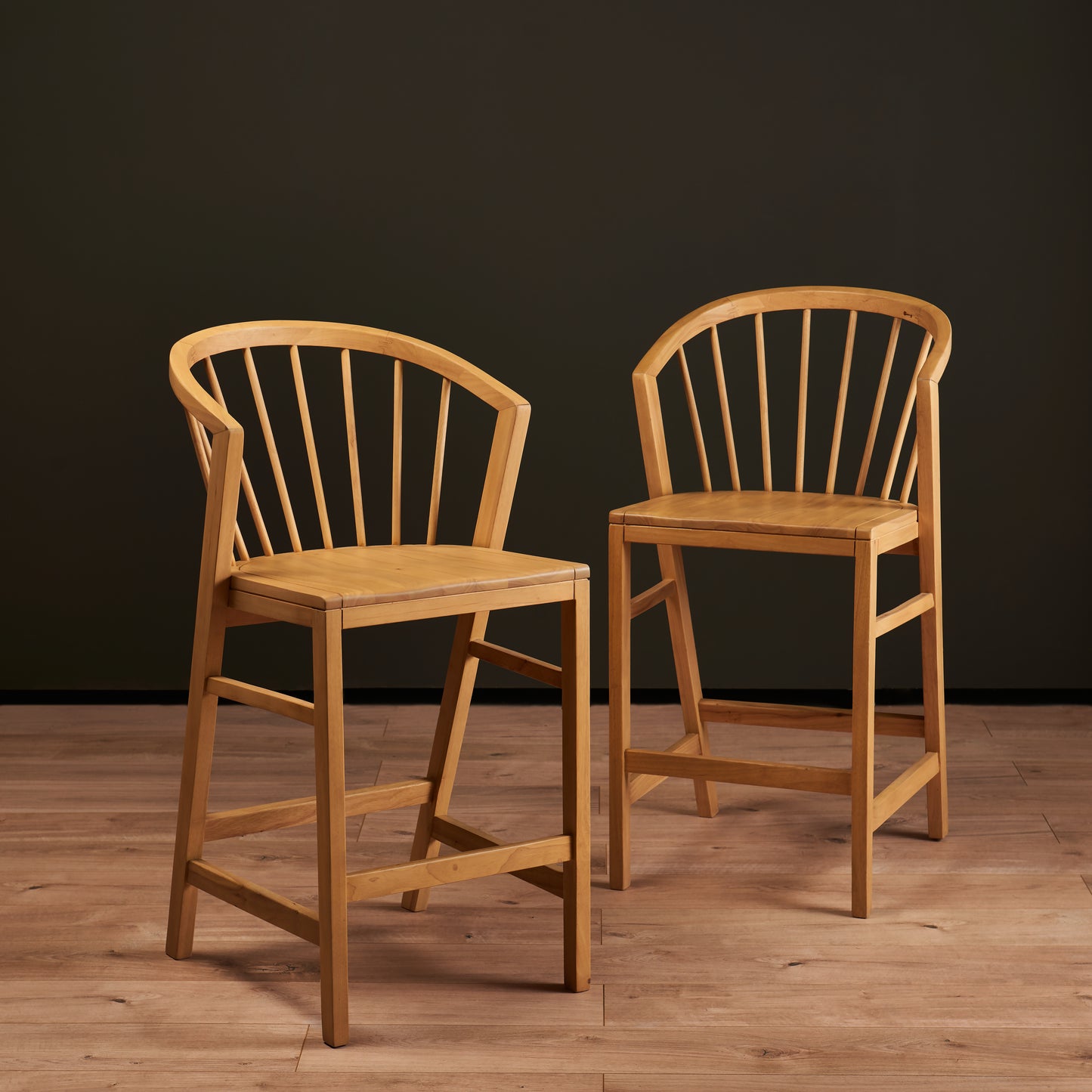 Mabel Pale Oak Bar Stools Set Of 2 Laura James