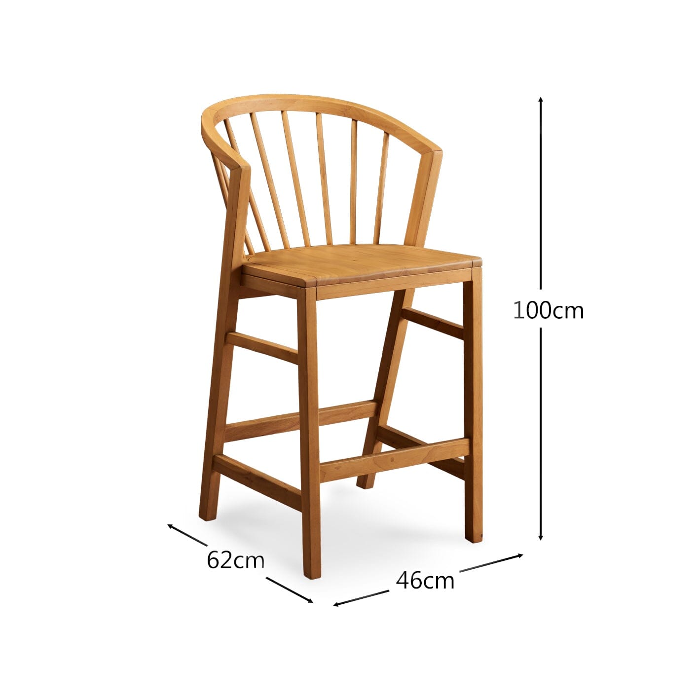 Mabel Bar Stools - Set Of 2 - Pale Oak- Laura James