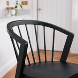 Mabel Black Oak Bar Stools - Set of 2 - Laura James 