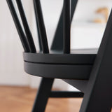 Mabel Black Oak Bar Stools - Set of 2 - Laura James 