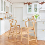 Mabel Pale Oak Bar Stools - Set of 2 - Laura James