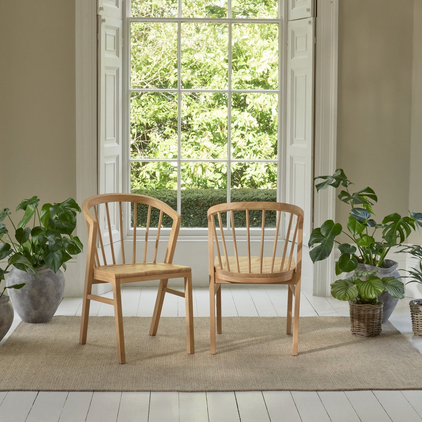 Mabel Whitewash Oak Dining Chairs - Set of 2 - Laura James