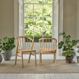 Mabel Whitewash Oak Dining Chairs - Set of 2 - Laura James