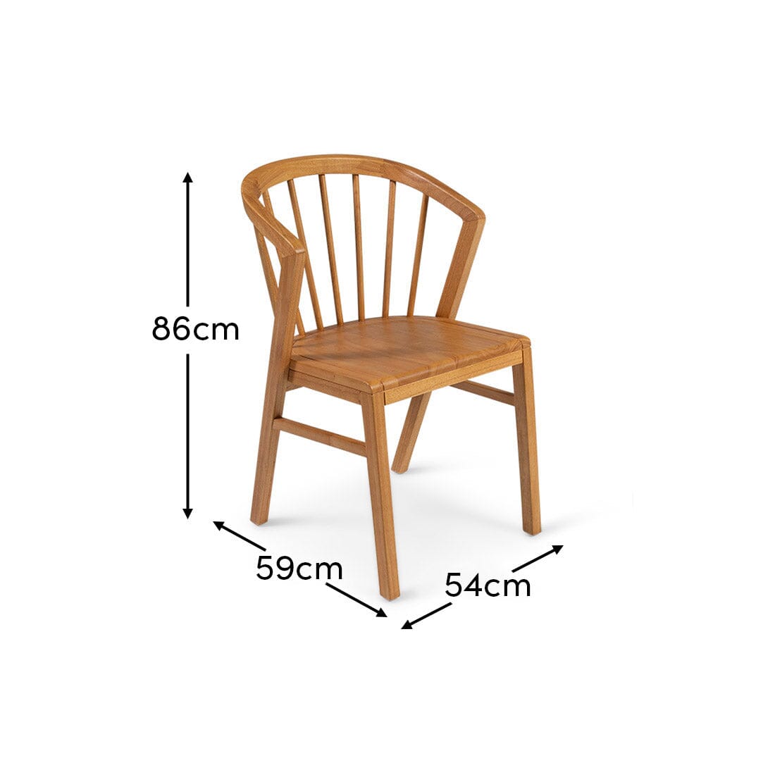 Oak Wooden Spindle Dining Chairs - Laura James