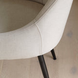 Maeve Soft Beige Dining Chairs - Set of 2 - Black Legs