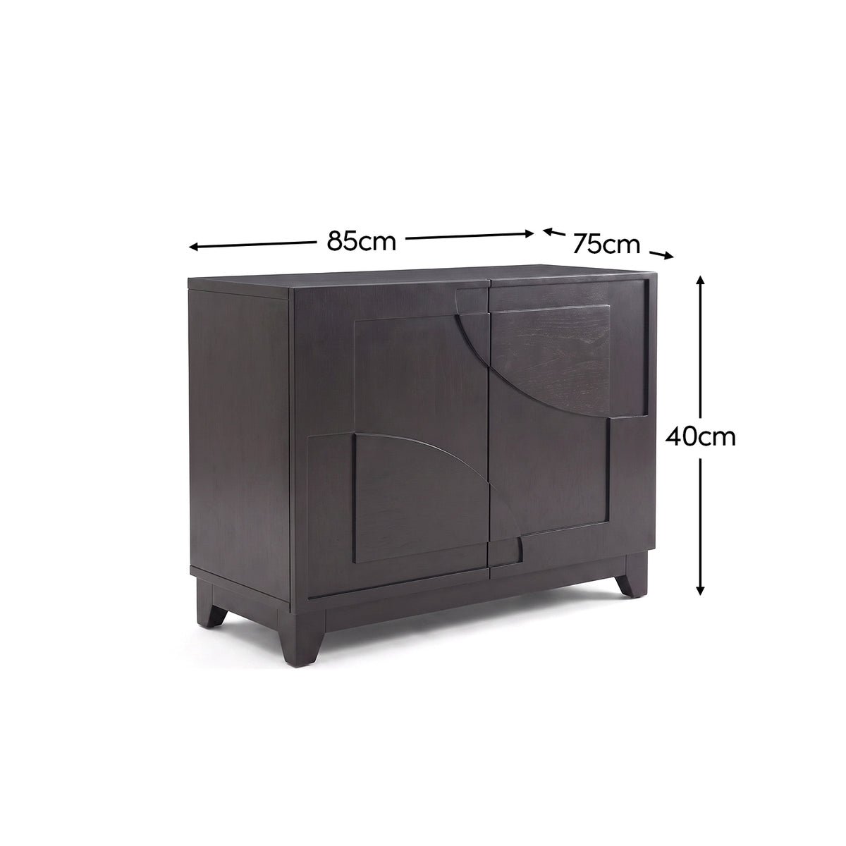 Makani 2 Door Sideboard - Noir Black - Laura James 