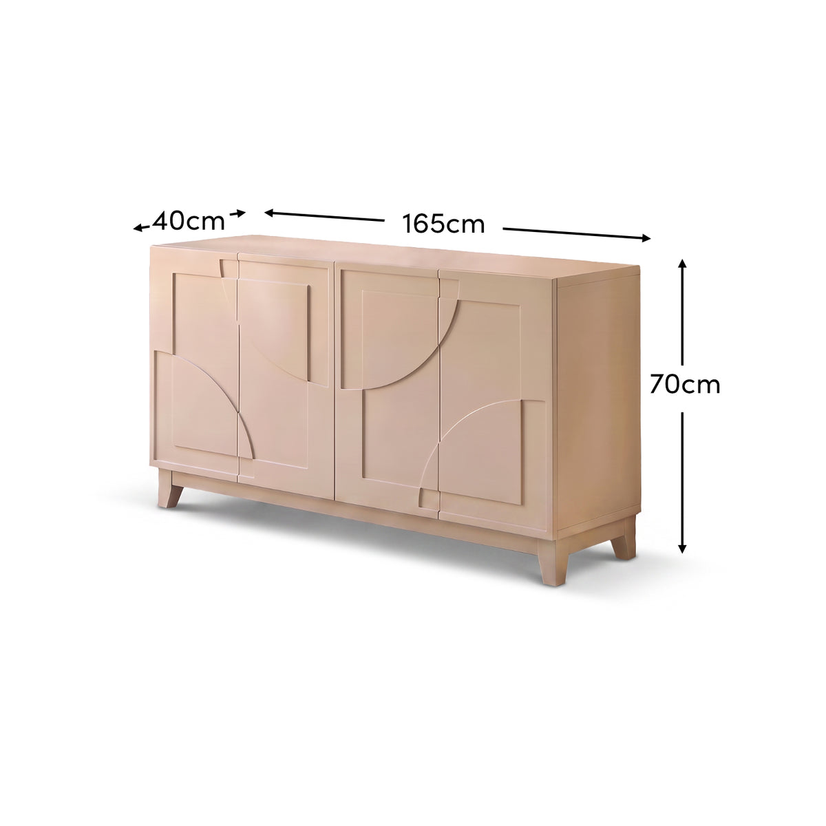 Makani 4 Door Sideboard - Driftwood - Laura James 