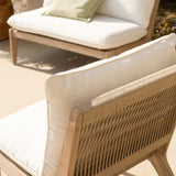 Mali 4 Seater Wooden Garden Sofa Set with Side Table and Coffee Table - Laura James