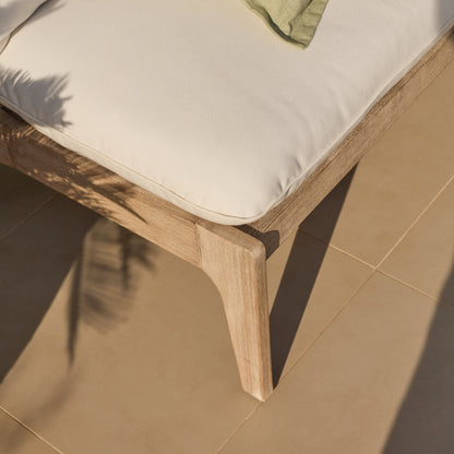 Mali Brushed Light Acacia Wooden Sofa - Sand Rope