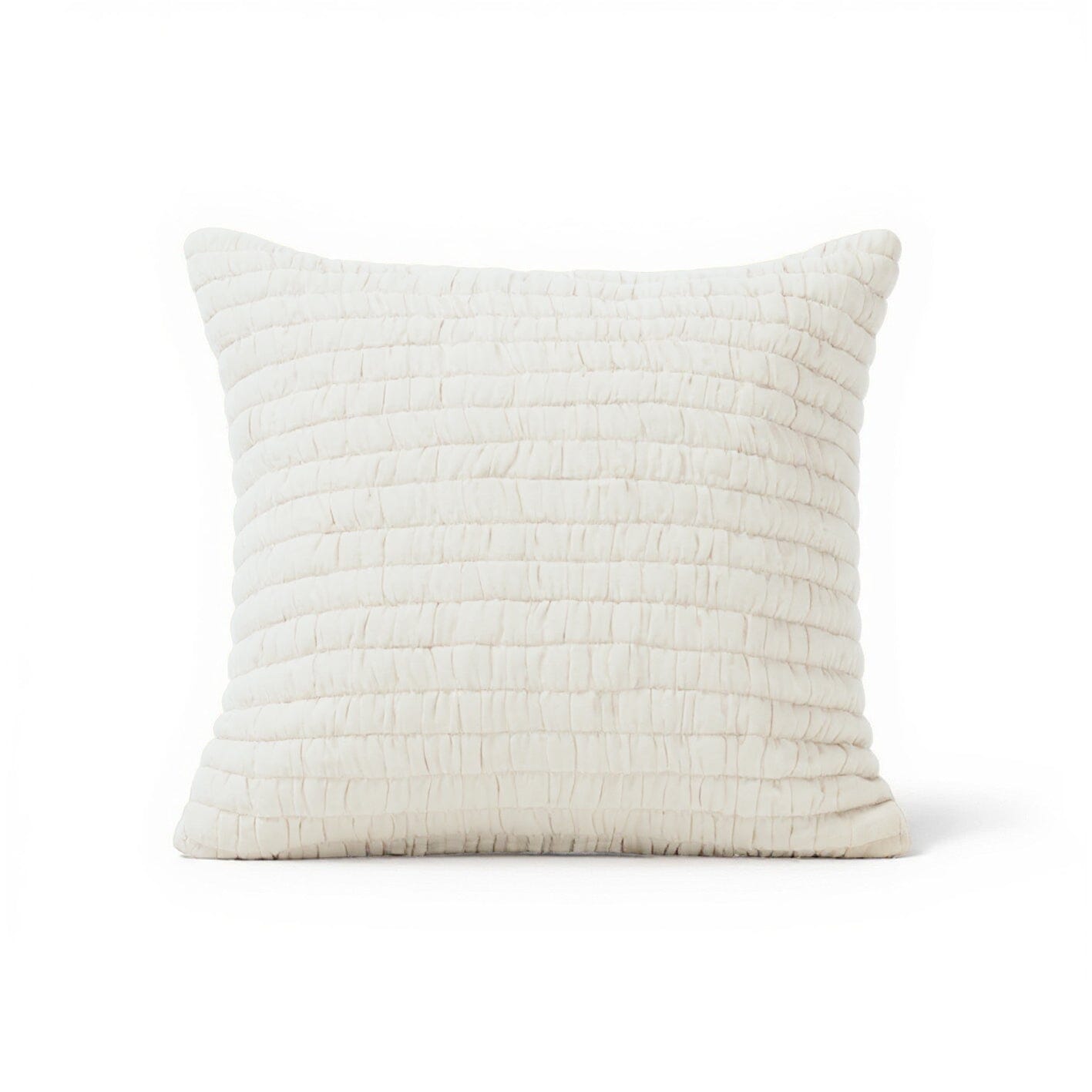 Malton 45 x 45cm Cotton Cushion Cover - White - Laura James 