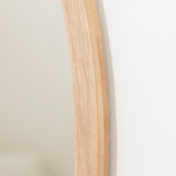 Marbury 100cm Round Wooden Mirror - Natural - Laura James 