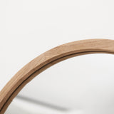 Marbury 50cm Round Wooden Mirror - Natural - Laura James 