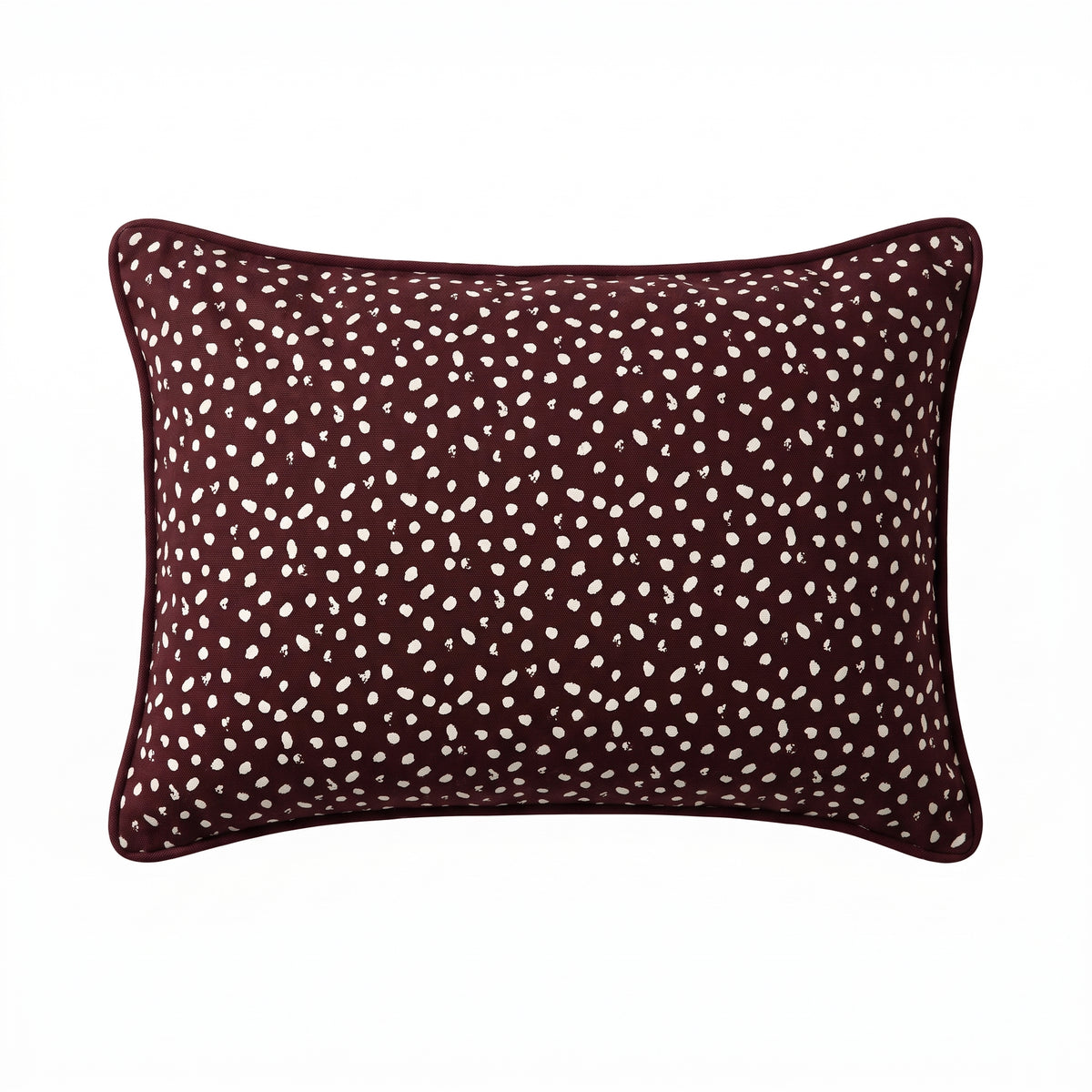 Margot 35x55cm Cushion Cover - Burgundy Red Spot