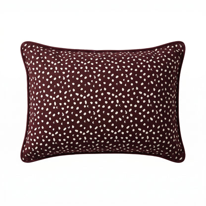 Margot 35x55cm Cushion Cover - Burgundy Red Spot