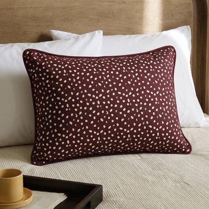 Margot 35x55cm Cushion Cover - Burgundy Red Spot