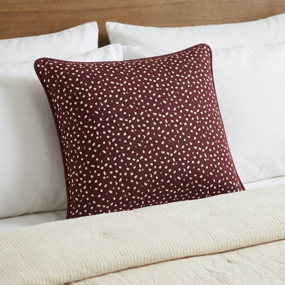 Margot 45x45cm Cushion Cover - Burgundy Red Spot