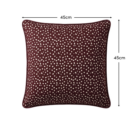 Margot 45x45cm Cushion Cover - Burgundy Red Spot