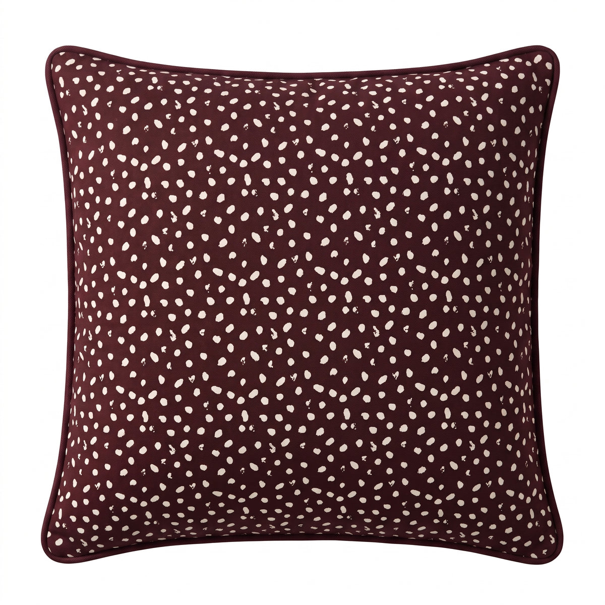 Margot 57x57cm Cushion Cover - Burgundy Red Spot