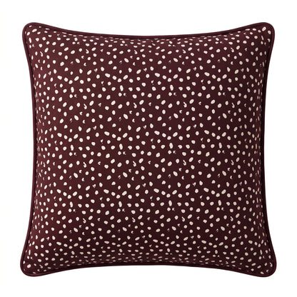 Margot 57x57cm Cushion Cover - Burgundy Red Spot