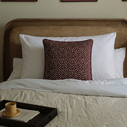 Margot 57x57cm Cushion Cover - Burgundy Red Spot