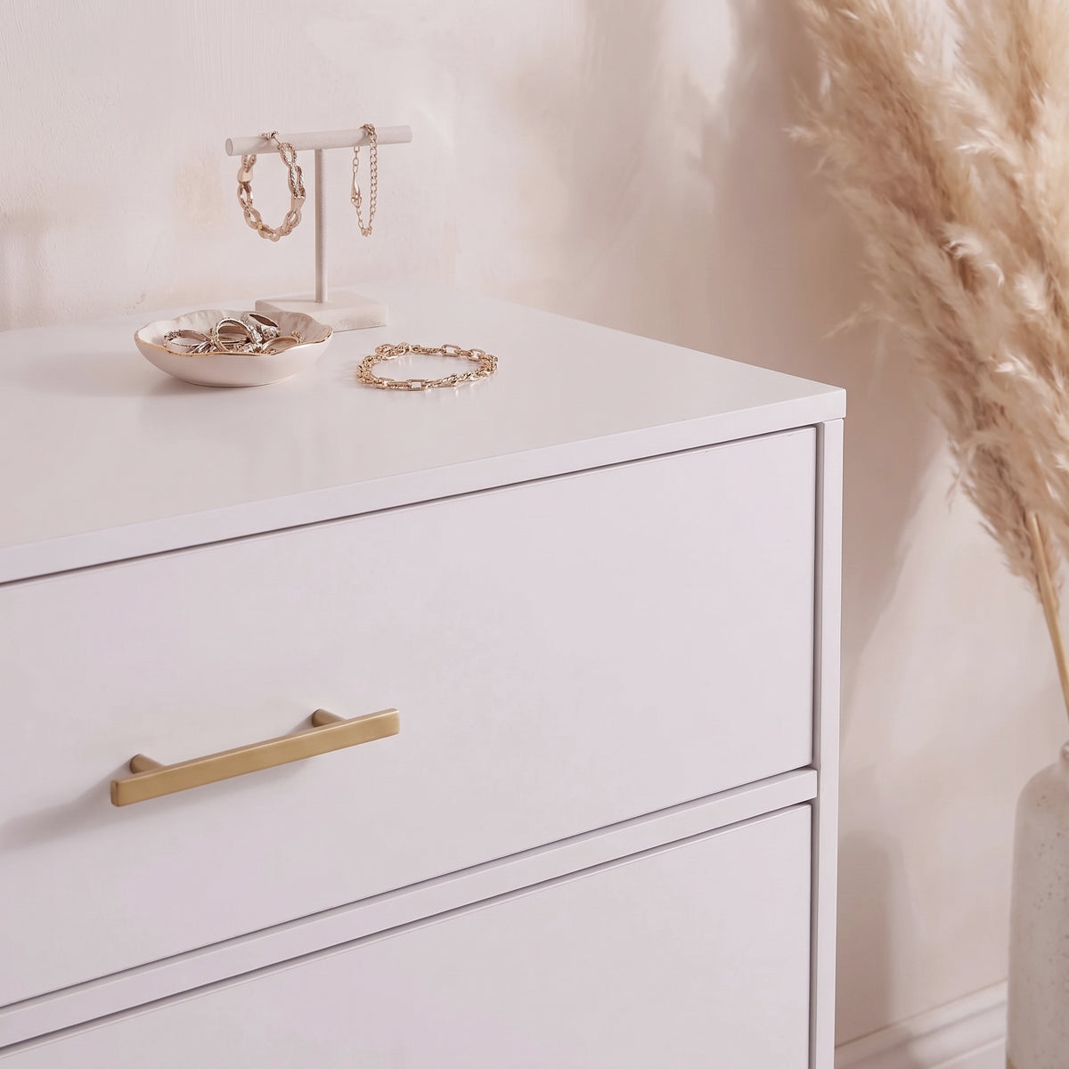 Marie 3 Drawer Chest of Drawers - White