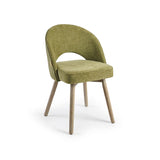 Marilyn Moss Green Dining Chairs - Almond Brown Legs - Laura James 