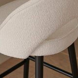 Marilyn Boucle Bar Stool - Black Legs
