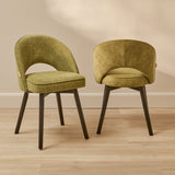 Marilyn Green Dining Chair - Set of 2 - Black Legs - Laura James
