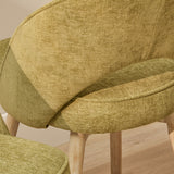 Marilyn Green Dining Chair - Set of 2 - Whitewash Legs - Laura James
