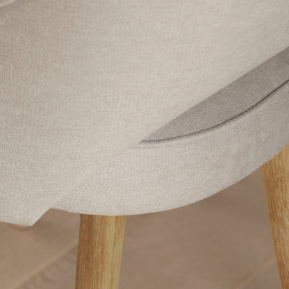 Marilyn Soft Beige Dining Chairs - Set of 2 - Chalked Mango Wood Legs
