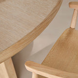 Marlon Whitewash Oak with Black Insert Round Dining Table Set - 6 Seater - Carter Whitewash Oak Dining Armchairs - Laura James 