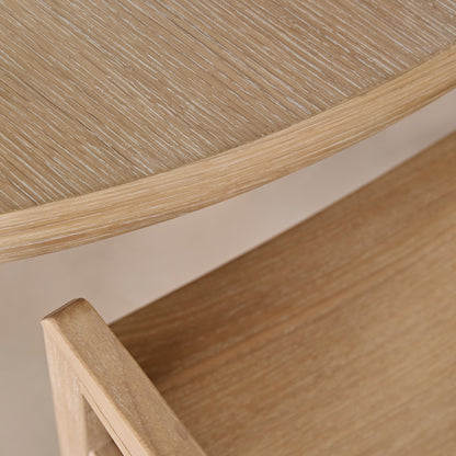 Marlon Whitewash Oak with Black Insert Round Dining Table Set - 6 Seater - Ella Whitewash Oak Dining Chairs - Laura James 