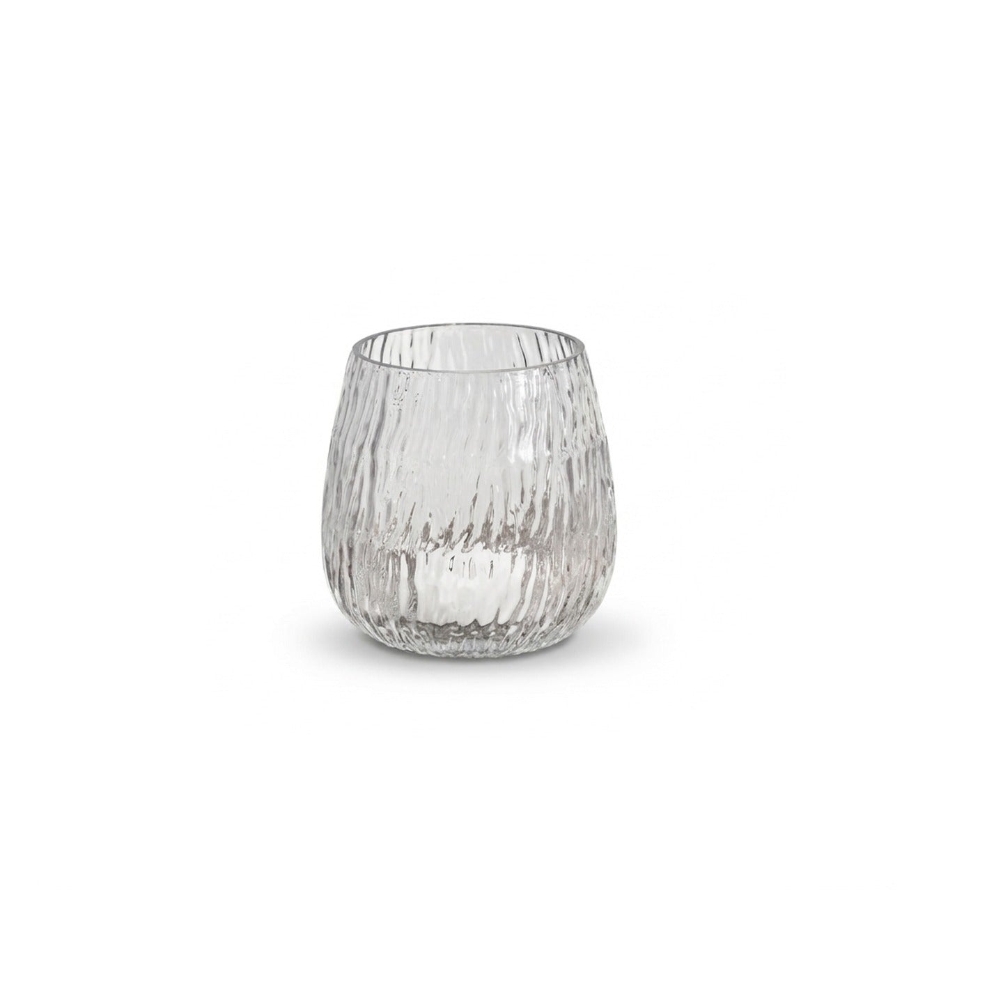 Matera 13cm Glass Candleholder - Clear - Laura James
