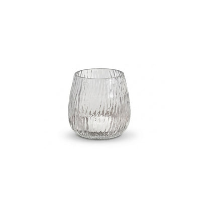 Matera 13cm Glass Candleholder - Clear - Laura James