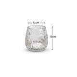 Matera 13cm Glass Candleholder - Clear - Laura James