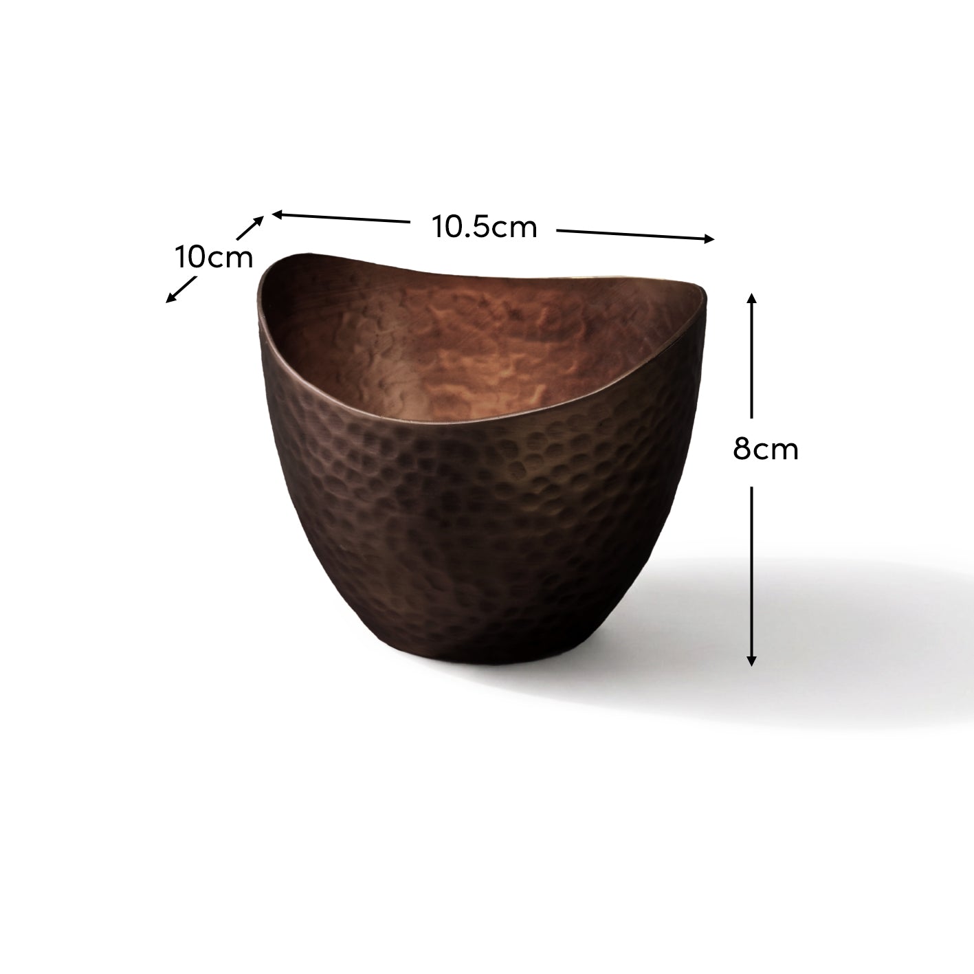 Meldon 10cm Metal Candle Holder - Black - Laura James 