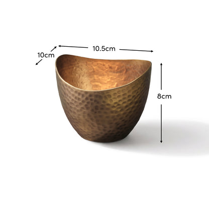 Meldon 10cm Metal Candle Holder - Gold - Laura James 