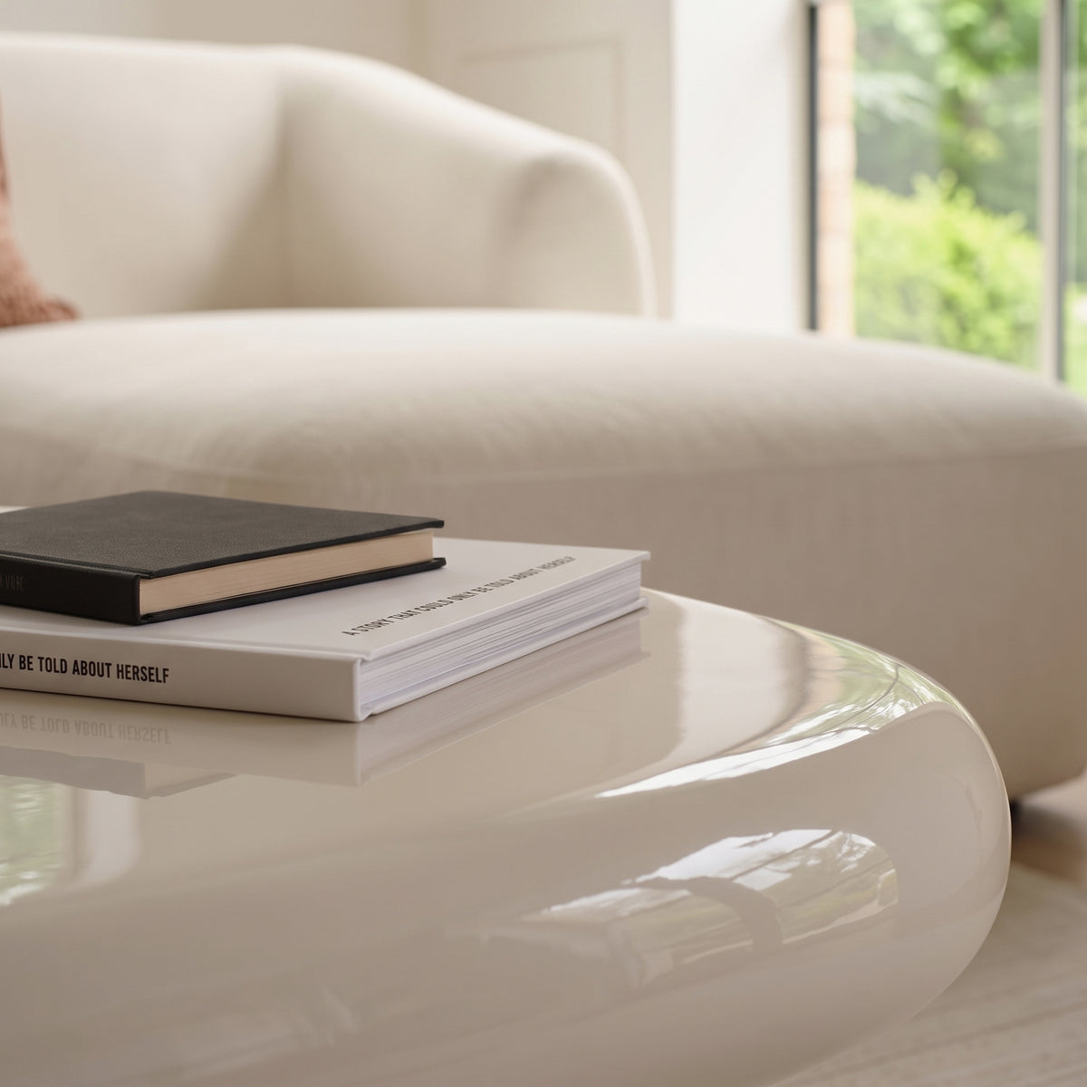 Merle 60cm Round Driftwood Enamel Coffee Table