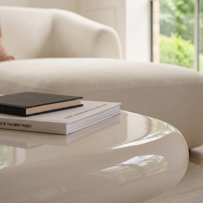 Merle 60cm Round Driftwood Enamel Coffee Table
