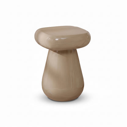 Merle Round Driftwood Enamel Side Table