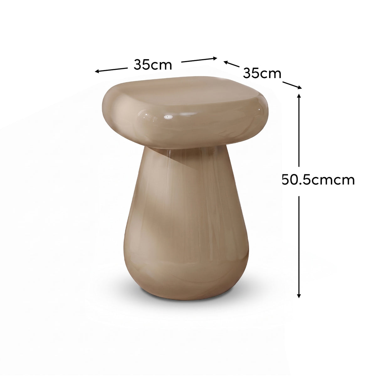 Merle Round Driftwood Enamel Side Table