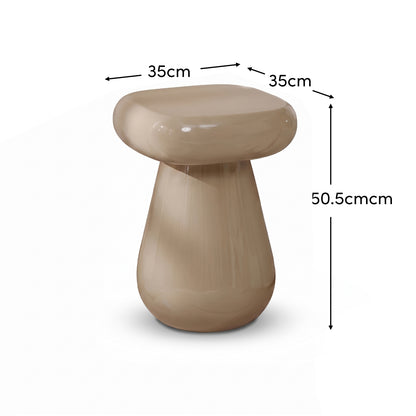 Merle Round Driftwood Enamel Side Table
