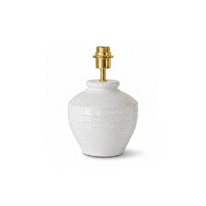Merton 33cm Ceramic Lamp Base - Rustic White - Laura James