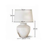 Merton Ceramic Lamp & Coningsby White Cotton Lampshade - 40cm - Laura James