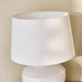 Merton Ceramic Lamp with Coningsby White Shade - 40cm - Laura James