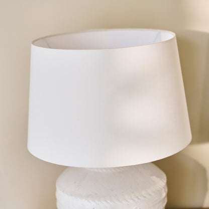 Merton Ceramic Lamp with Coningsby White Shade - 40cm - Laura James