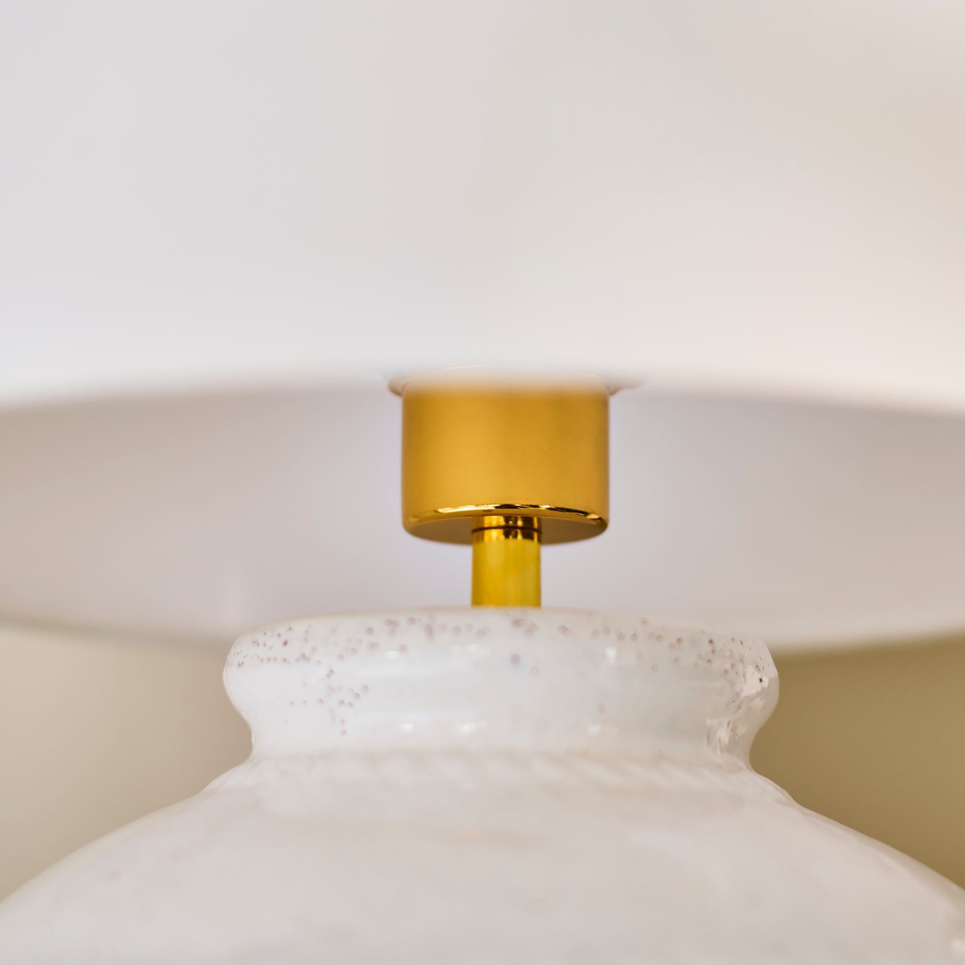 Merton Ceramic Lamp with Coningsby White Shade - 40cm - Laura James