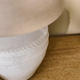 Merton Ceramic Lamp Base with Coningsby Taupe Shade - 40cm - Laura James
