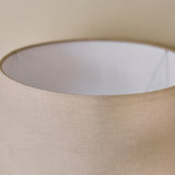 Merton Ceramic Lamp Base with Coningsby Taupe Shade - 40cm - Laura James